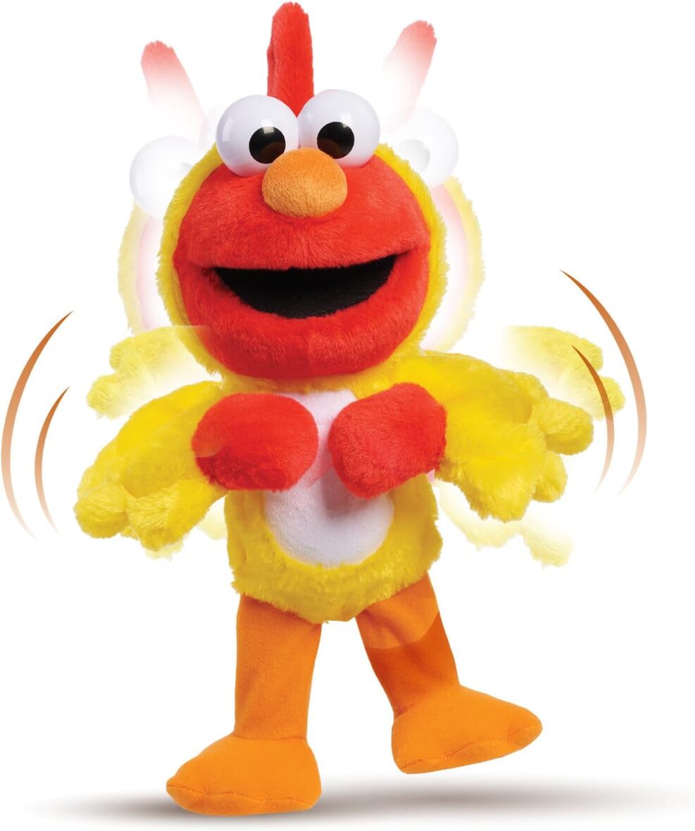 Just Play Sesame Street Chicken Dance Elmo Feature 13 Inch Plush, Interactive Singing and Dancing Plush