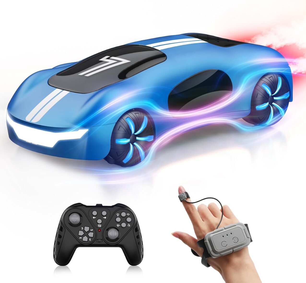 Gesture Sensing Remote Control Car, Drift RC Stunt Car with Light Spray & Sound, 2.4GHz Hobby RC Cars Toy for Kids, 360° Rotate