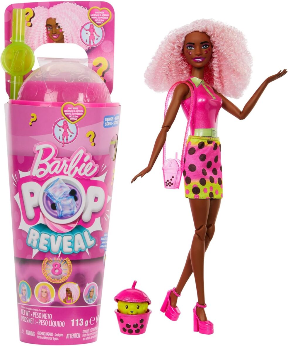 Barbie Pop Reveal Doll & Accessories, Berry Bliss Bubble Tea Series with Fashion Doll & Pet (Copy)