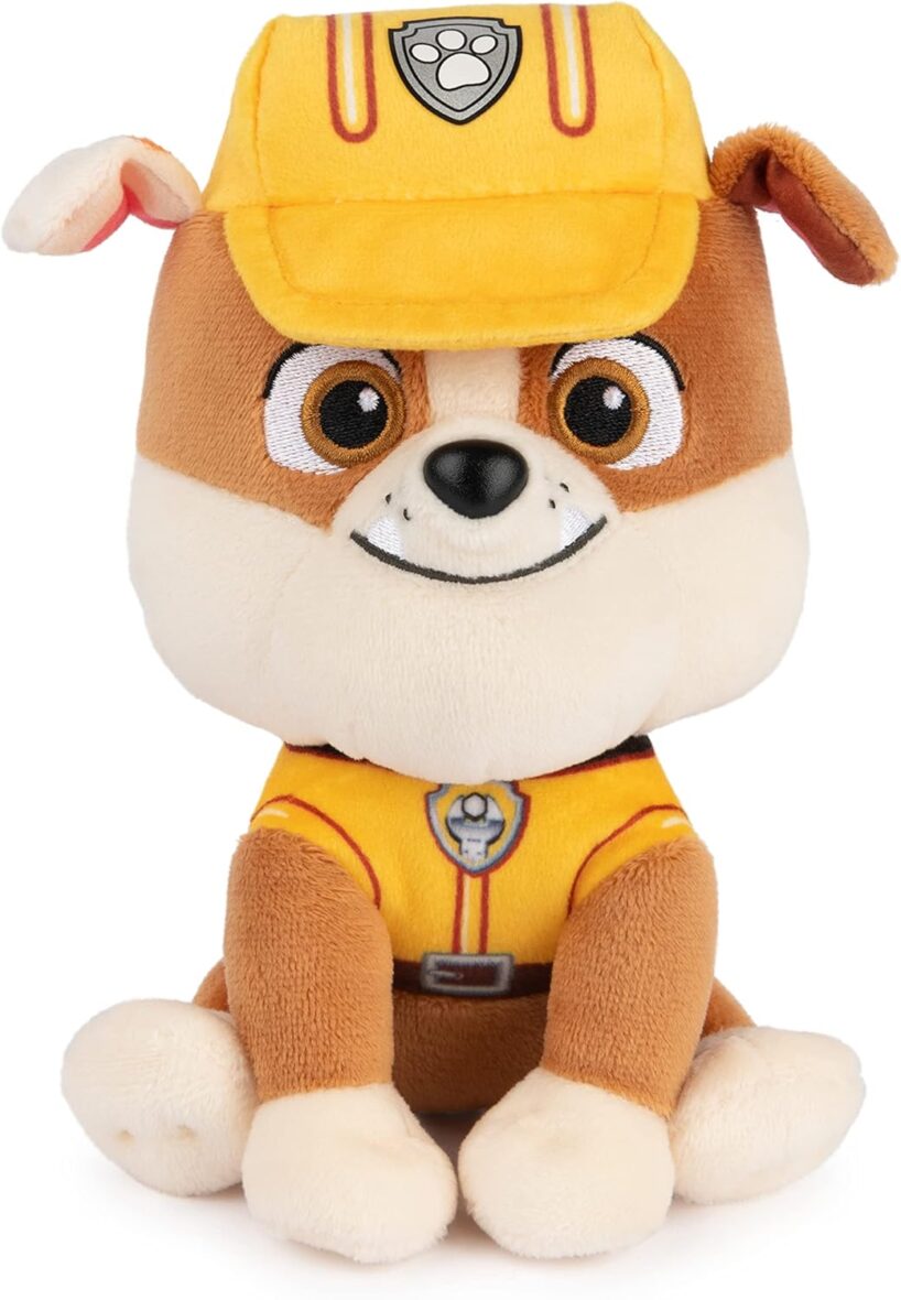 GUND Official PAW Patrol Rubble in Signature Construction Uniform Plush Toy, Stuffed Animal for Ages 1 and Up, 6″