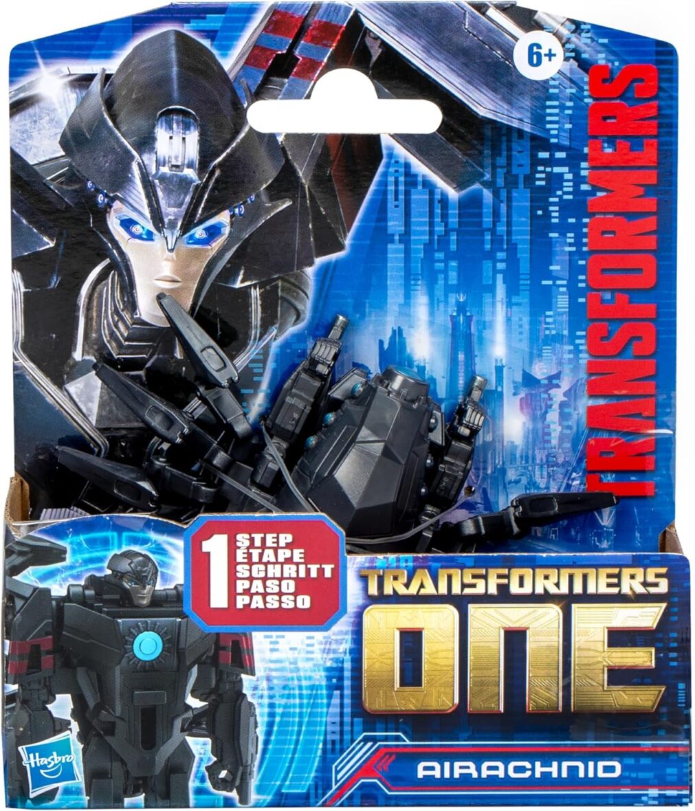 Transformers One Cog Changer Airachnid 4-Inch Robot Action Figure, Interactive Toys for Boys and Girls Ages 6 and Up