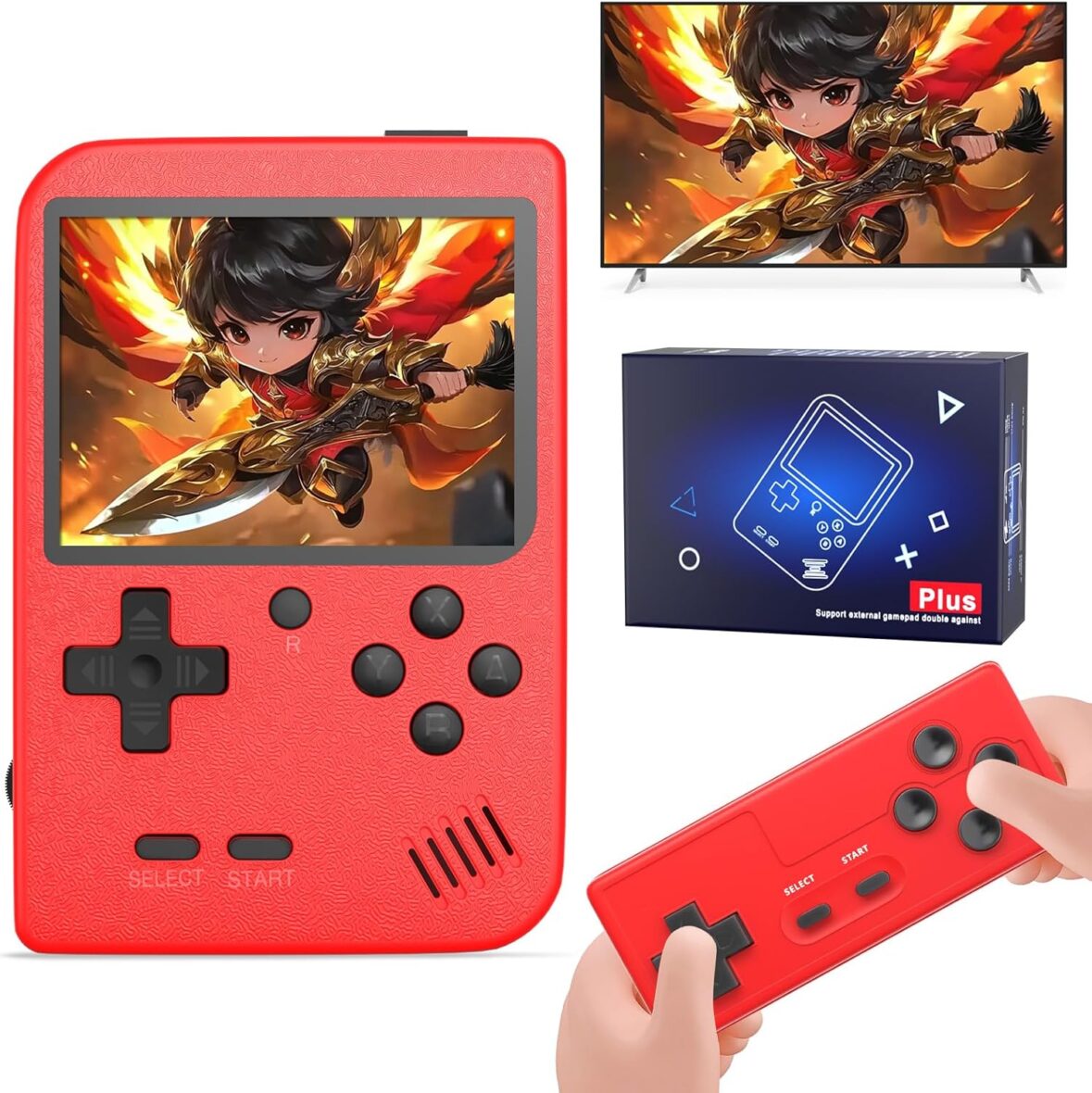 Retro Handheld Game Console with 500 Classic FC Games, 3.0 inches HD Screen