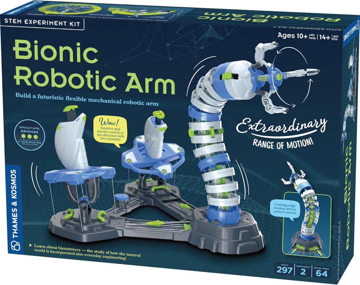 Thames & Kosmos Bionic Robotic Arm STEM Experiment Kit, Toy of The Year Finalist, Build a Mechanical Arm, No Batteries/Motors Required | Innovative System | Ages 10+ with Help, 14+ Independent Play