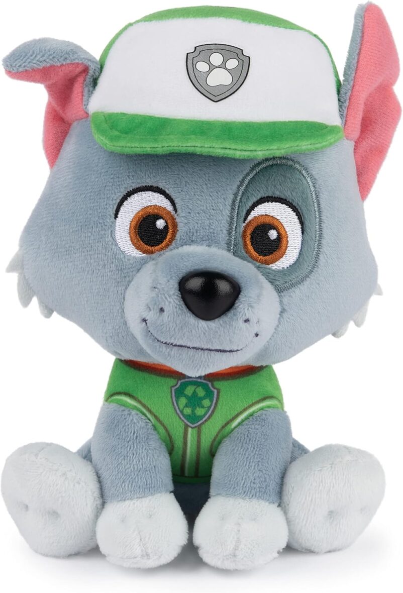 GUND Official PAW Patrol Rocky in Signature Recycling Uniform Plush Toy, Stuffed Animal for Ages 1 and Up, 6″