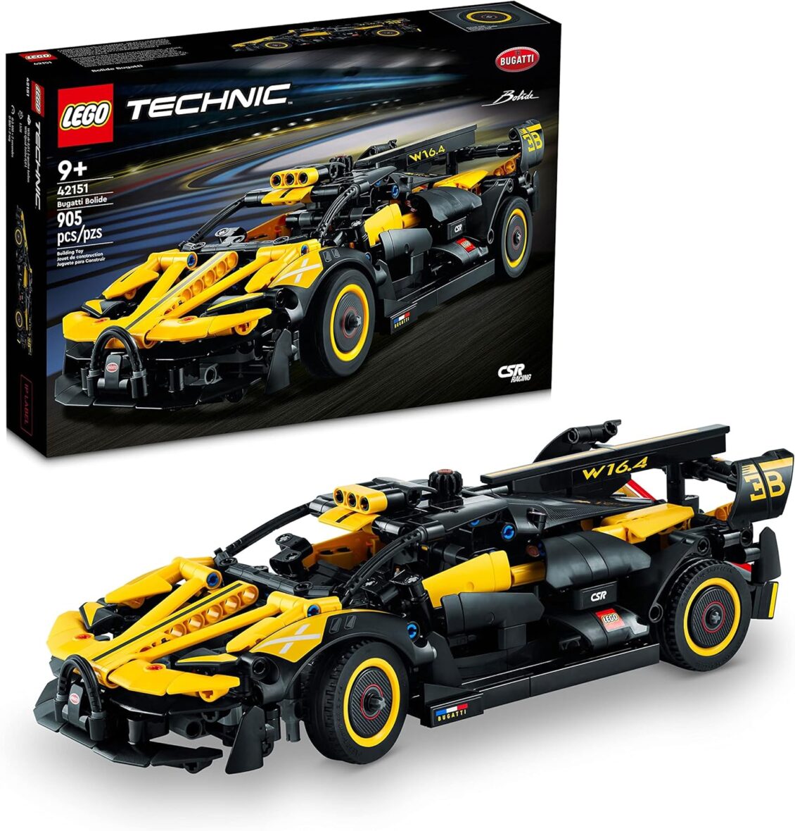 LEGO Technic Bugatti Bolide Racing Car Building Set – Model and Race Engineering Toy