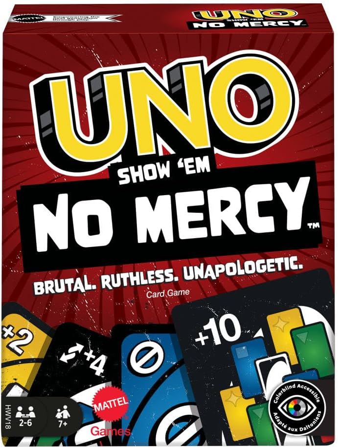 UNO Show ‘em No Mercy Card Game for Kids, Adults & Family Night, Parties and Travel