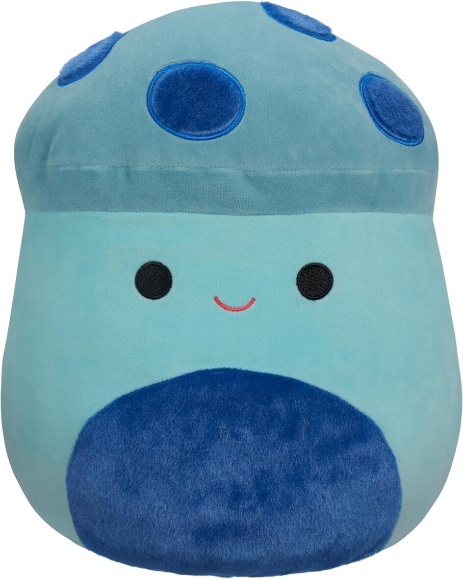 Squishmallows Original 16-Inch Ankur Teal Mushroom with Fuzzy Blue Spots and Belly – Official Jazwares Large Plush